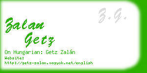 zalan getz business card